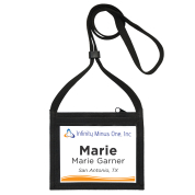 small neck wallet can hold 4"x3" name tags