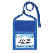 6-1/8"x5" neck wallet with adjustable lanyard and 4"x3" name tag