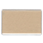 Reusable 3-3/8" x 2-1/8" gold metal employee name tag