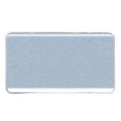 Reusable 2-3/4" x 1-1/2" silver metal employee name tag
