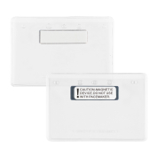 3-1/2" x 2-1/4" name tag holder made with 38% thicker material and stronger edge welds