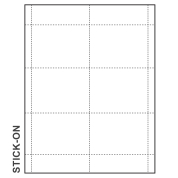 Print these 4"x3" self sticking name tags with a Laser printer, peel, and stick