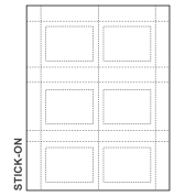 Print these 3.75"x2.75" self sticking name tags with an Inkjet or Laser printer, peel, and stick