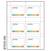 Print these 3.75"x2.75" self sticking name tags with an Inkjet or Laser printer, peel, and stick