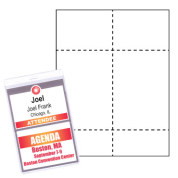 4-1/4" x 6" Agenda Paper inserts with Name Tag are compatible with laser and inkjet printers
