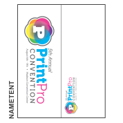 11inch x 4.25inch Paper Name Tents Pre-printed with you logo