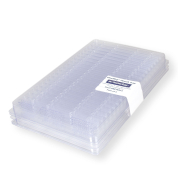 Reusable event registration desk organizer holds name tags and badge holders