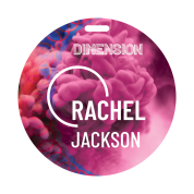 YNES30CI4G is a customizable circle shaped event badge
