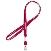 bulk red lanyard with imprint