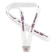 CLBEVLO is a custom, organic cotton lanyard with a no spin attachment