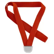 blank red lanyard with professional silver clip