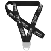 black custom lanyard with no spin attachment clip