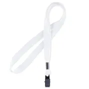 hypoallergenic blank white lanyard