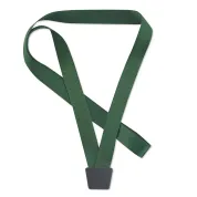 soft fabric green lanyard with no twist clip