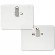 Biodegradable 4"x3" name tag holders with pin and clip for events