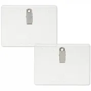 clear 4x3 name tag holder with clip
