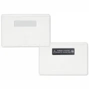 clear 3.5x2.25 name tag holder with magnet