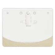 4 x 3 reusable and recyclable name badge holder with custom imprint for conferences