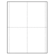 3-5/8 inch x 5-1/2 inch blank vertical paper name tag inserts