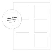 3" x 3" Clear Event Badge Labels are printable with any office printer