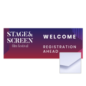 6in x 16in customizable ribbon stand sign
