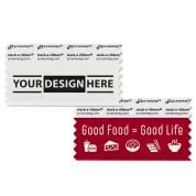 3 inch x 1-5/8 inch adhesive Customizable Badge Ribbon