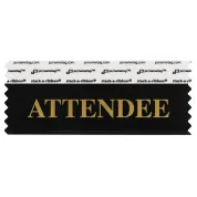 SATTEBKGO_01 Black Attendee badge ribbon