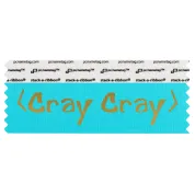 SCRCRJBGO_01 jewel blue cray cray badge ribbon