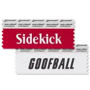 naughty or nice humorous badge ribbons that are stackable