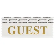 4" x 1-5/8" GUEST Badge Ribbon