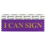 SICSIVIGO_01 violet I can sign badge ribbon