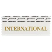 4" x 1-5/8" INTERNATIONAL Badge Ribbon