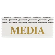 4" x 1-5/8" MEDIA Badge Ribbon