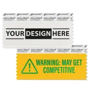 4 inch x 2 inch adhesive Customizable Badge Ribbon