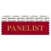 SPANEREGO red badge ribbon with panelist in gold lettering