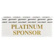 4" x 1-5/8" PLATINUM SPONSOR Badge Ribbon