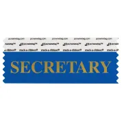SSECRBLGO Blue badge ribbon with Secretary in gold lettering