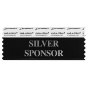 4" x 1-5/8" SILVER SPONSOR Badge Ribbon