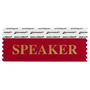 4" x 1-5/8" SPEAKER Badge Ribbon