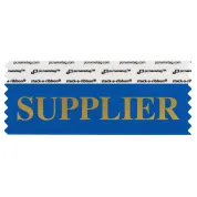 SSUPPBLGO Blue badge ribbon with Supplier in gold lettering