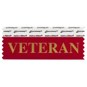 SVETEREGO red badge ribbon with veteran  in gold lettering