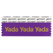 SYADAVIGO violet purple badge ribbon with yada yada yada in gold lettering