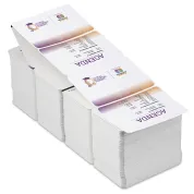 4x3 full color custom name badge with white borders on both sides of badge