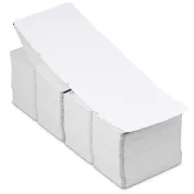 blank two sided 4x3 badge paper with white borders on both sides of badge