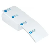 Customized 4x3 Single-sided event badge with white borders  