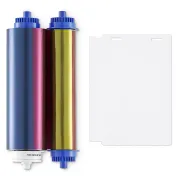 ZC10L color ribbon with 400 blank double slot cards