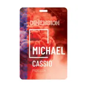 3.75 inch x 5.5 inch full color event badge