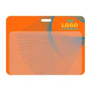 4 inch x 3 inch event badge with pocket for a name tag