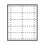 3-1/2" x 2" White Business Card Stock Paper Name Tag Insert, Blank, Pack of 500 Inserts