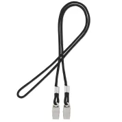 black double attachment cord lanyard